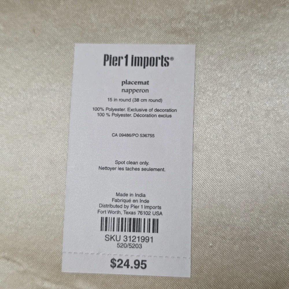 Pier 1 Imports Beaded Placemat 15